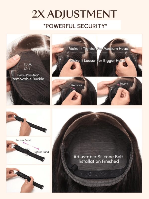 UNice Bye-Bye Knots Wig 7x5 Glueless Lace & 5x5 BlendAway HD Lace Body Wave Lace Front Wig Adjustable Cap - Image 9