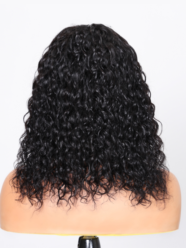 UNice Bye Bye Knots 7x5 Pre Cut Lace Bouncy Water Wave Glueless Bob Wig 150% Density - Image 4